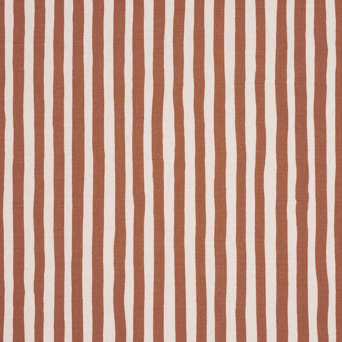 Chaney Stripe fabric in terracotta color - pattern number 182551 - by Schumacher in the Schumacher Original Prints collection