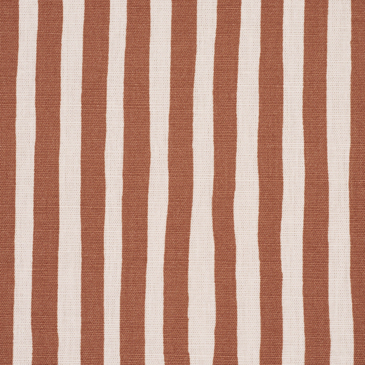 Chaney Stripe fabric in terracotta color - pattern number 182551 - by Schumacher in the Schumacher Original Prints collection