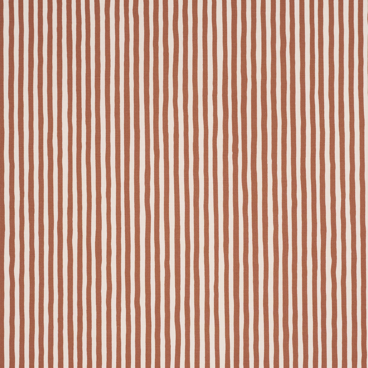 Chaney Stripe fabric in terracotta color - pattern number 182551 - by Schumacher in the Schumacher Original Prints collection