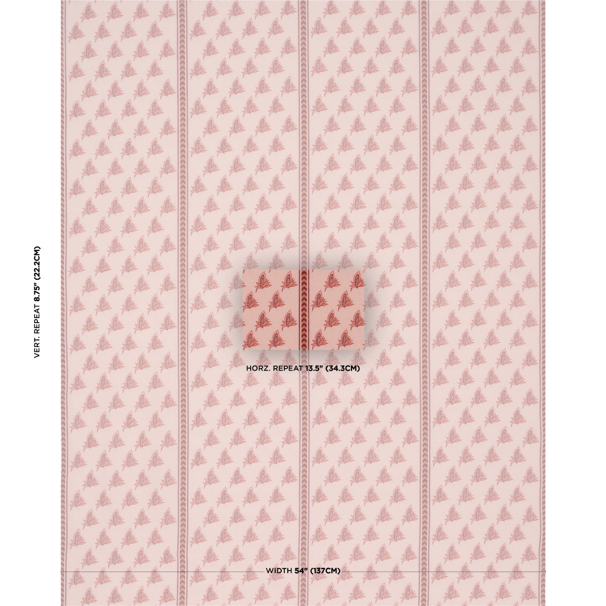 Bangalore Imagination fabric in rose color - pattern number 182602 - by Schumacher in the Laura Gonzalez collection