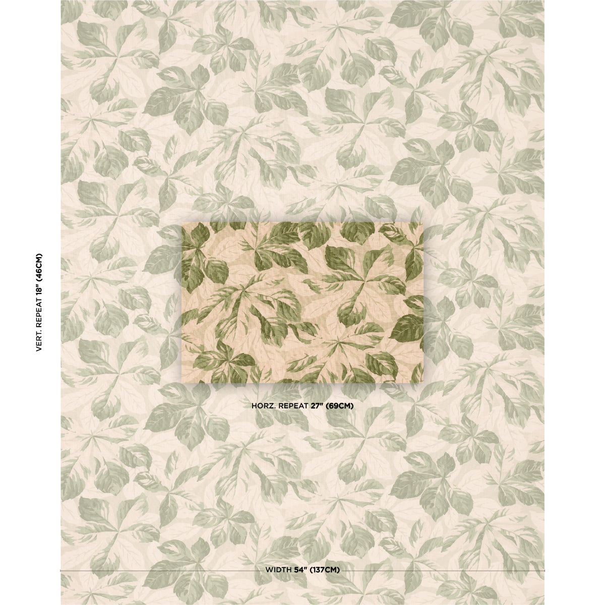 Arboreal fabric in sage color - pattern number 182650 - by Schumacher in the Schumacher Classics collection