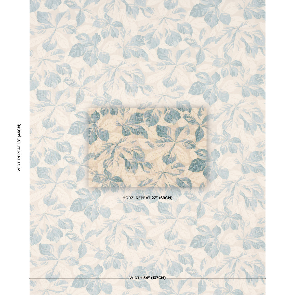 Arboreal fabric in sky color - pattern number 182651 - by Schumacher in the Schumacher Classics collection