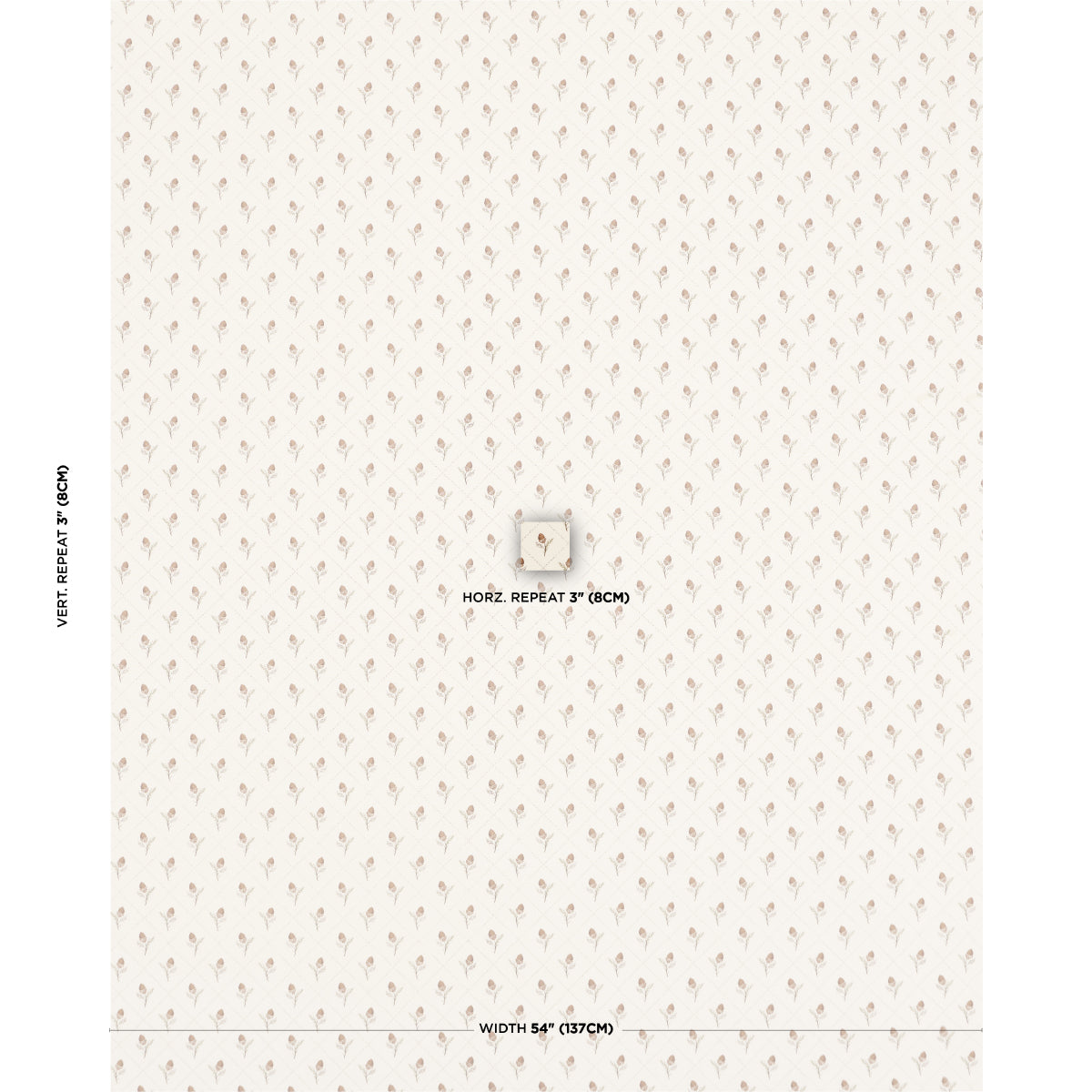 Holden Hand Print fabric in cream color - pattern number 182670 - by Schumacher in the A Country Life collection