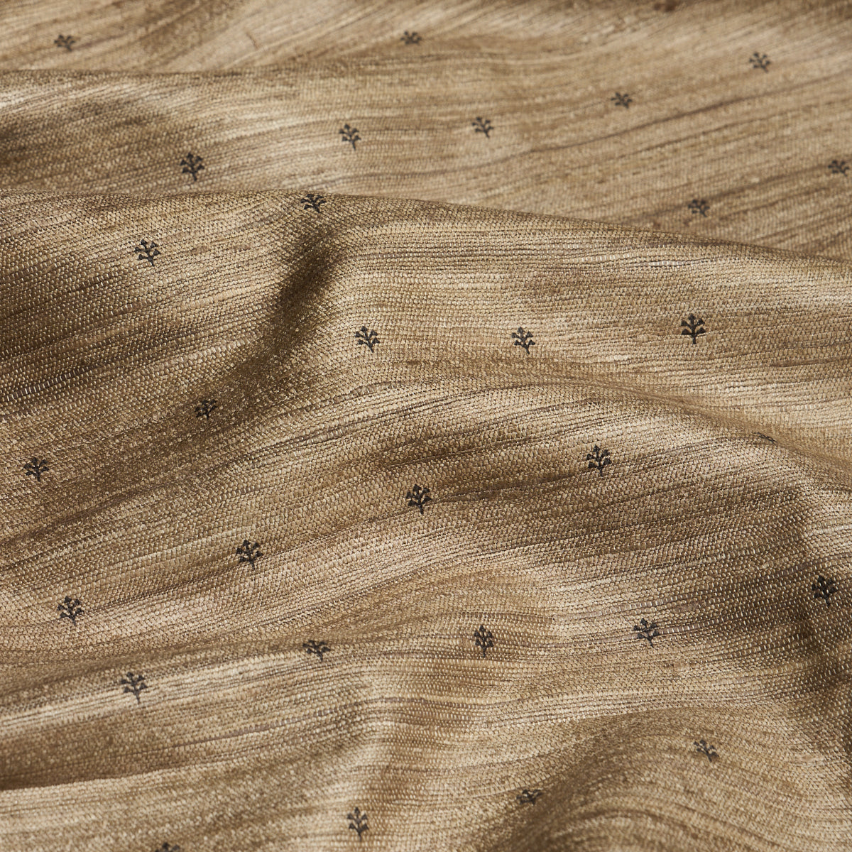 Engelmann Silk Hand Print fabric in oatmeal color - pattern number 182682 - by Schumacher in the Sheers & Casements III collection