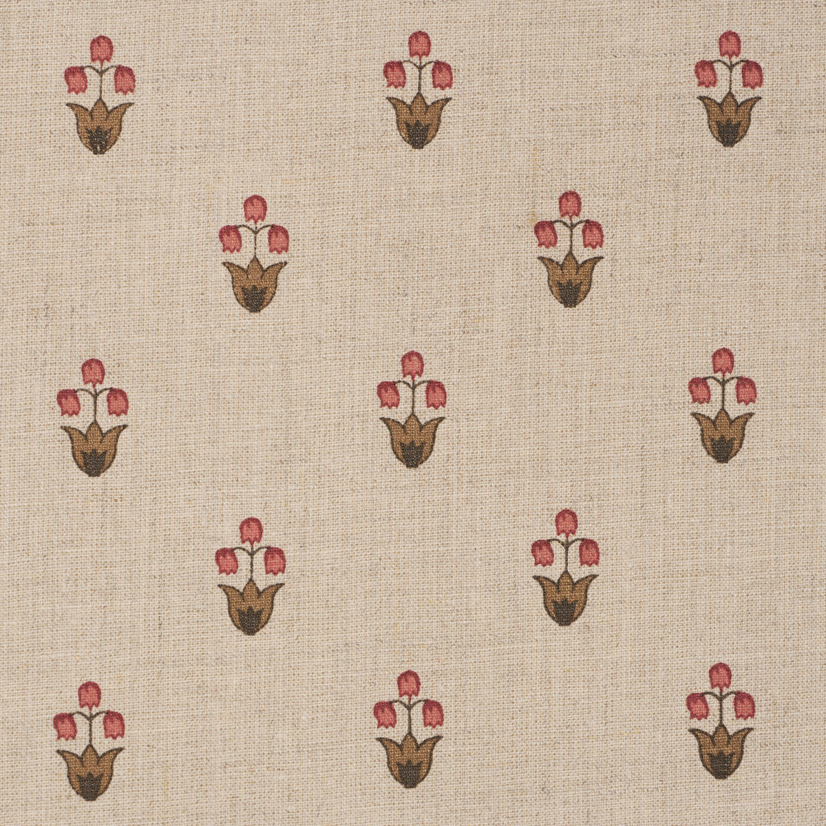 Moira Hand Print fabric in spice color - pattern number 182721 - by Schumacher in the Prairie collection