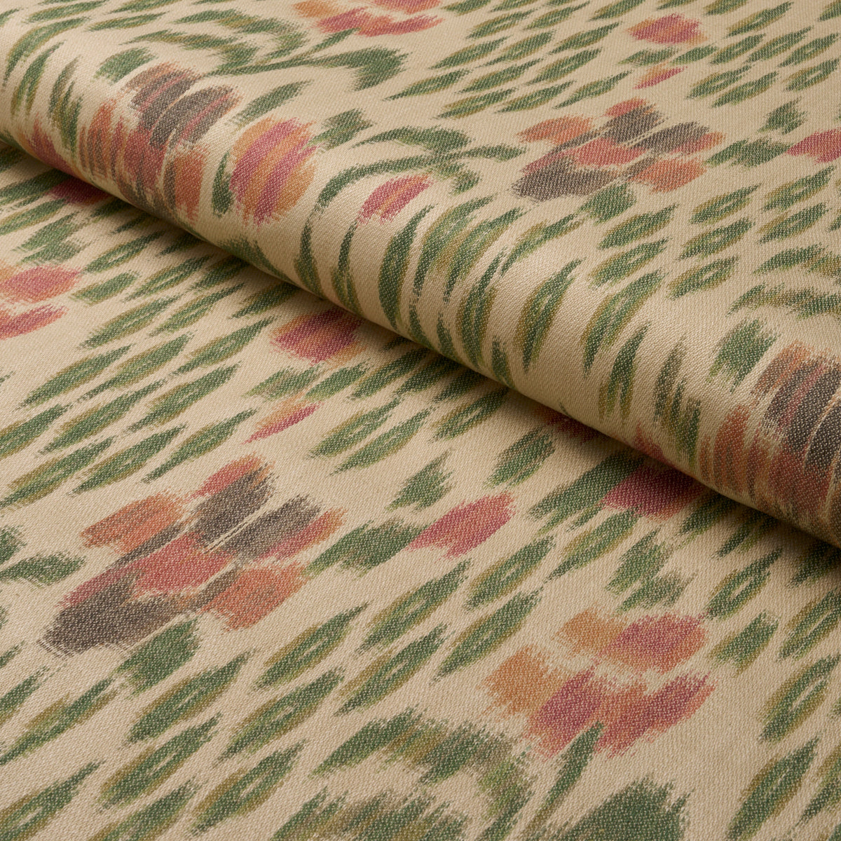 Leonora Warp Print fabric in jewel color - pattern number 182730 - by Schumacher in the Acquerello collection