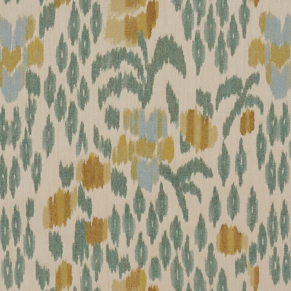 Leonora Warp Print fabric in citron color - pattern number 182731 - by Schumacher in the Acquerello collection