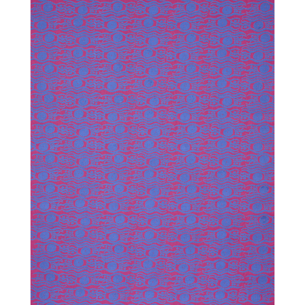 Bosphorus Hand Block fabric in fuchsia & blue color - pattern number 182741 - by Schumacher in the Drusus Tabor collection