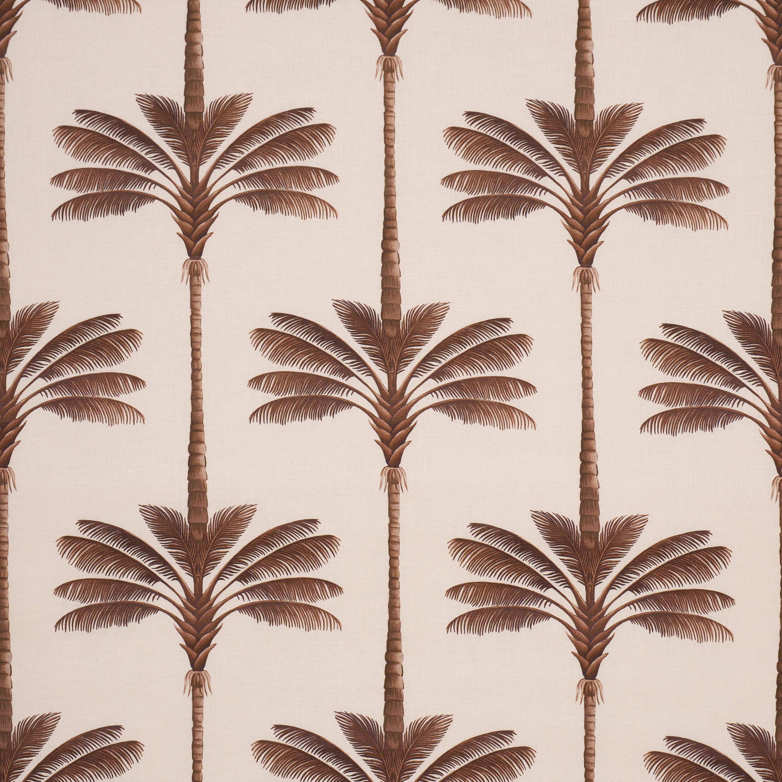 A Palm Is A Palm Print fabric in chocolate meets tobacco color - pattern number 182821 - by Schumacher in the Johanna Ortiz collection