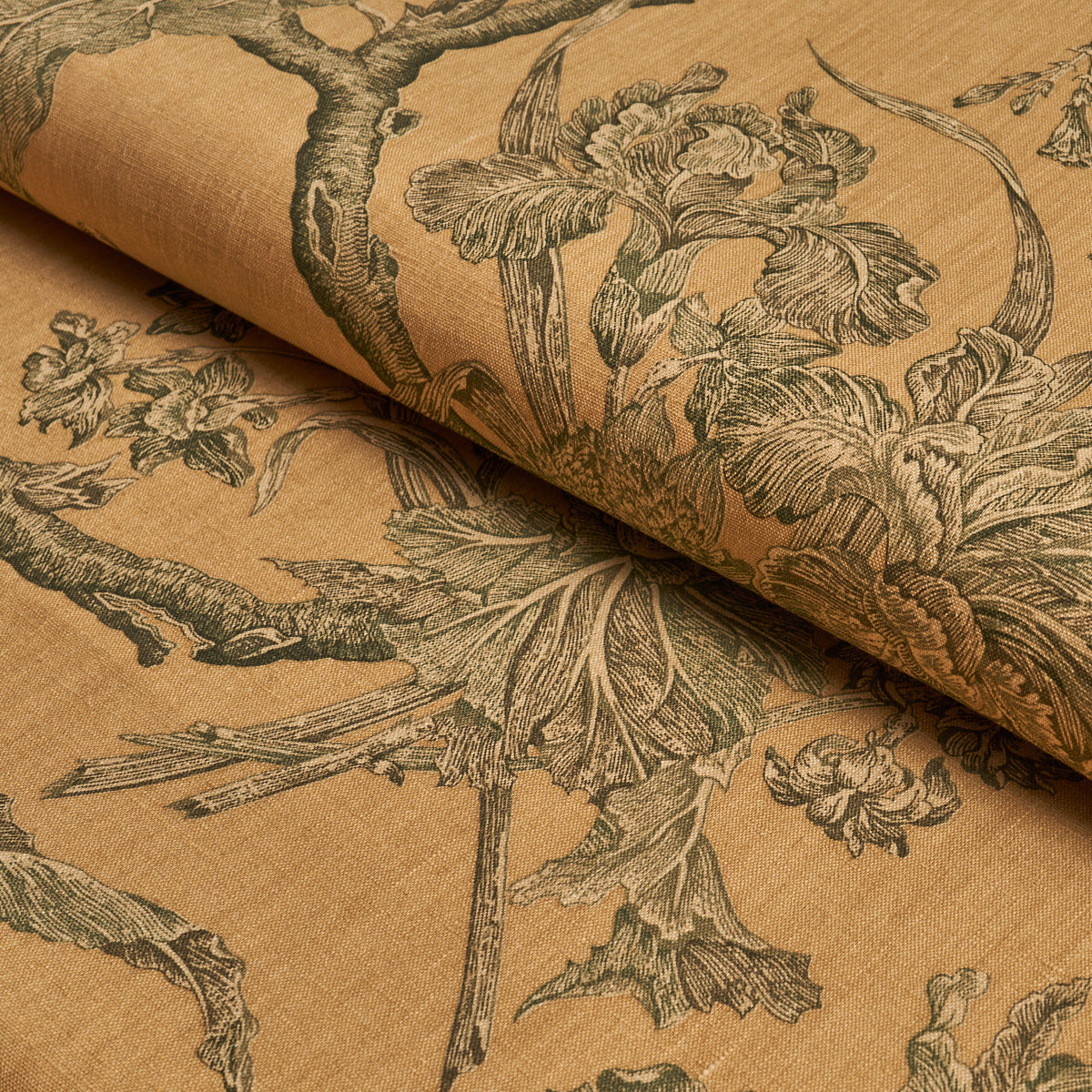 Inverness Garden fabric in document color - pattern number 182830 - by Schumacher in the A Country Life collection