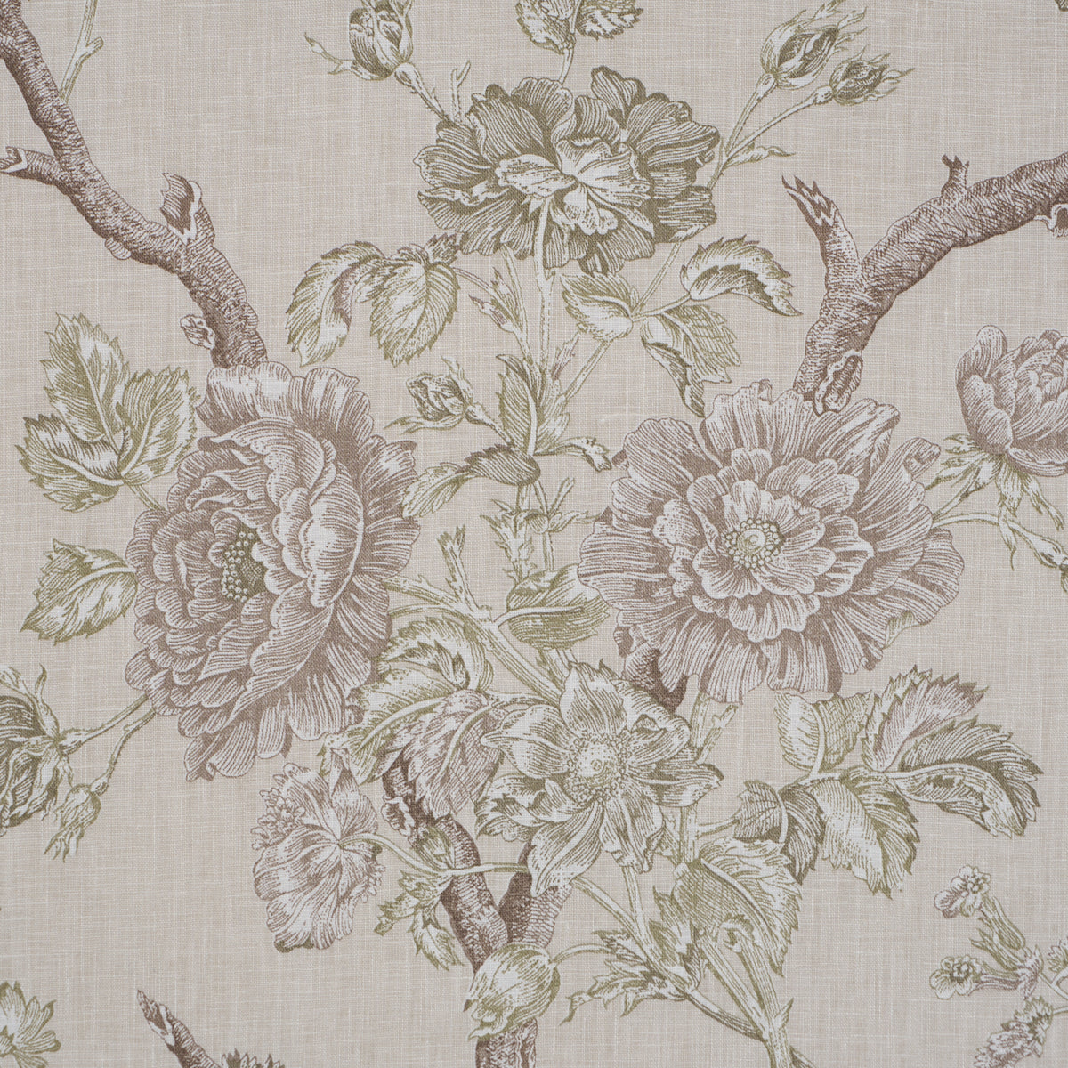 Inverness Garden fabric in ivory color - pattern number 182832 - by Schumacher in the A Country Life collection