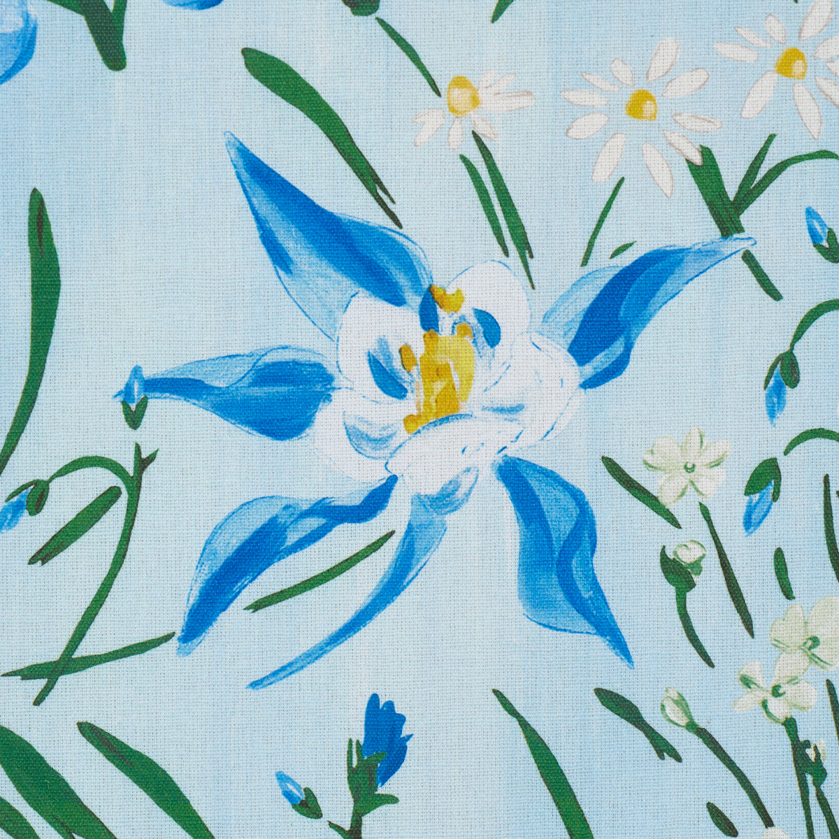 Oz Floral fabric in sky color - pattern number 182851 - by Schumacher in the Patrick Mele collection