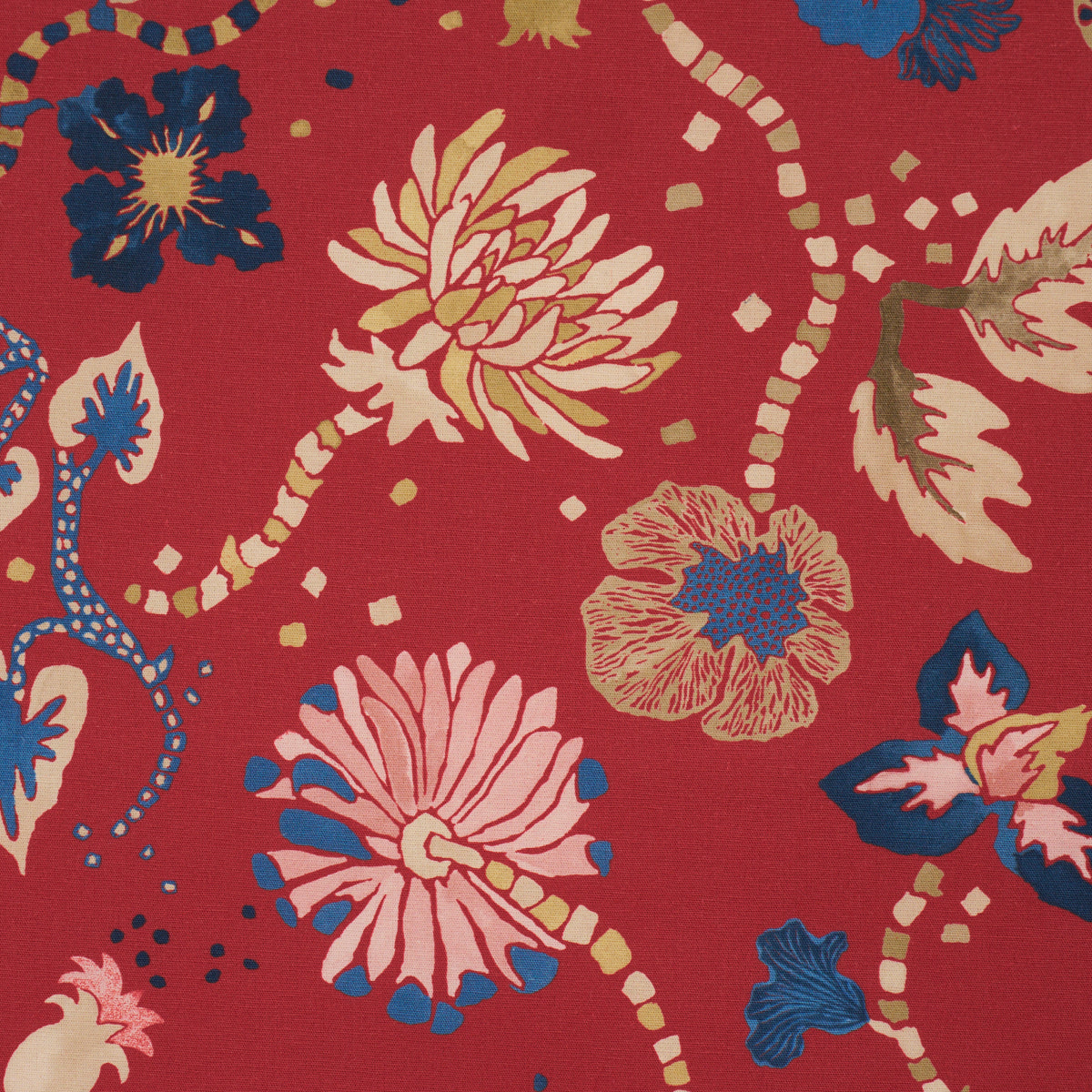 Gloriette fabric in Red color - pattern number 182882 - by Schumacher in the Happy Menocal collection