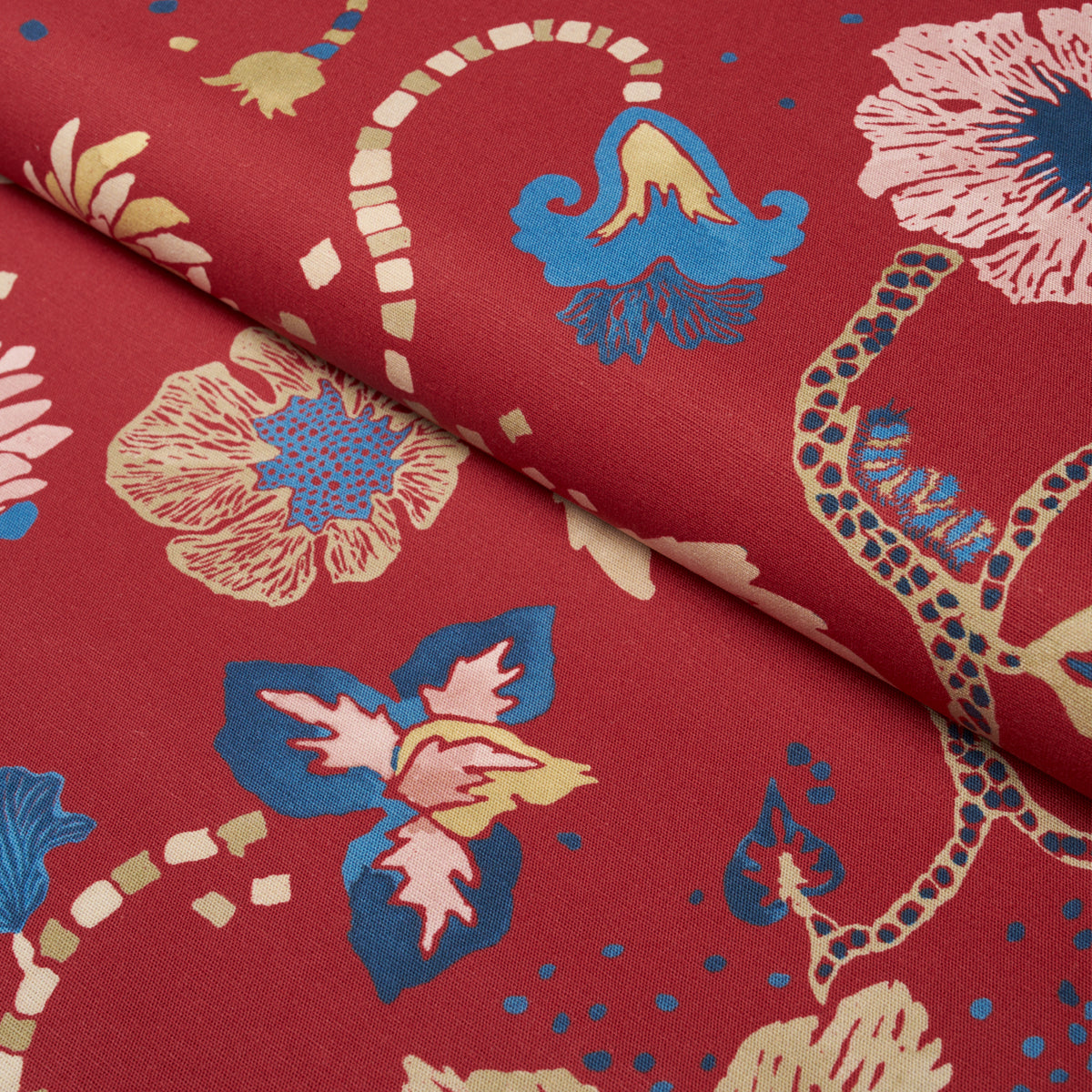 Gloriette fabric in Red color - pattern number 182882 - by Schumacher in the Happy Menocal collection
