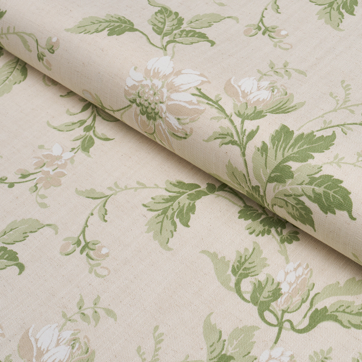 Blomslinga fabric in leaf color - pattern number 182940 - by Schumacher in the Borastapeter collection