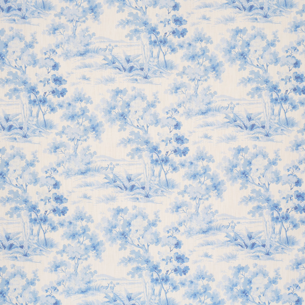 Countryside Morning fabric in blue and white color - pattern number 182962 - by Schumacher in the Borastapeter collection