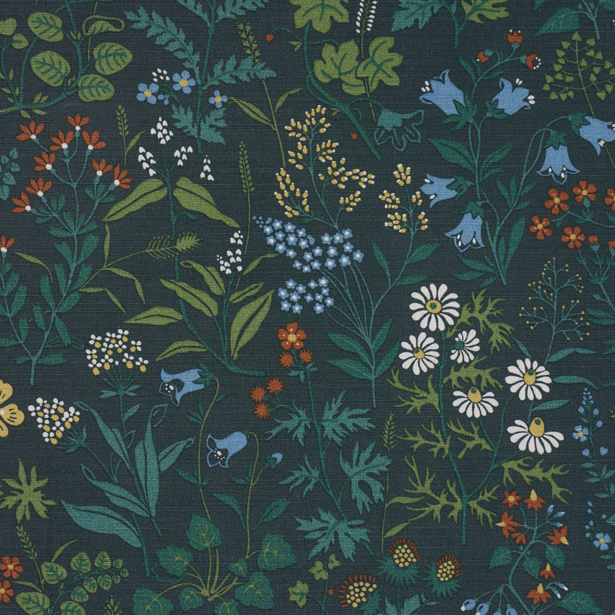 Flora fabric in spruce color - pattern number 182981 - by Schumacher in the Borastapeter collection