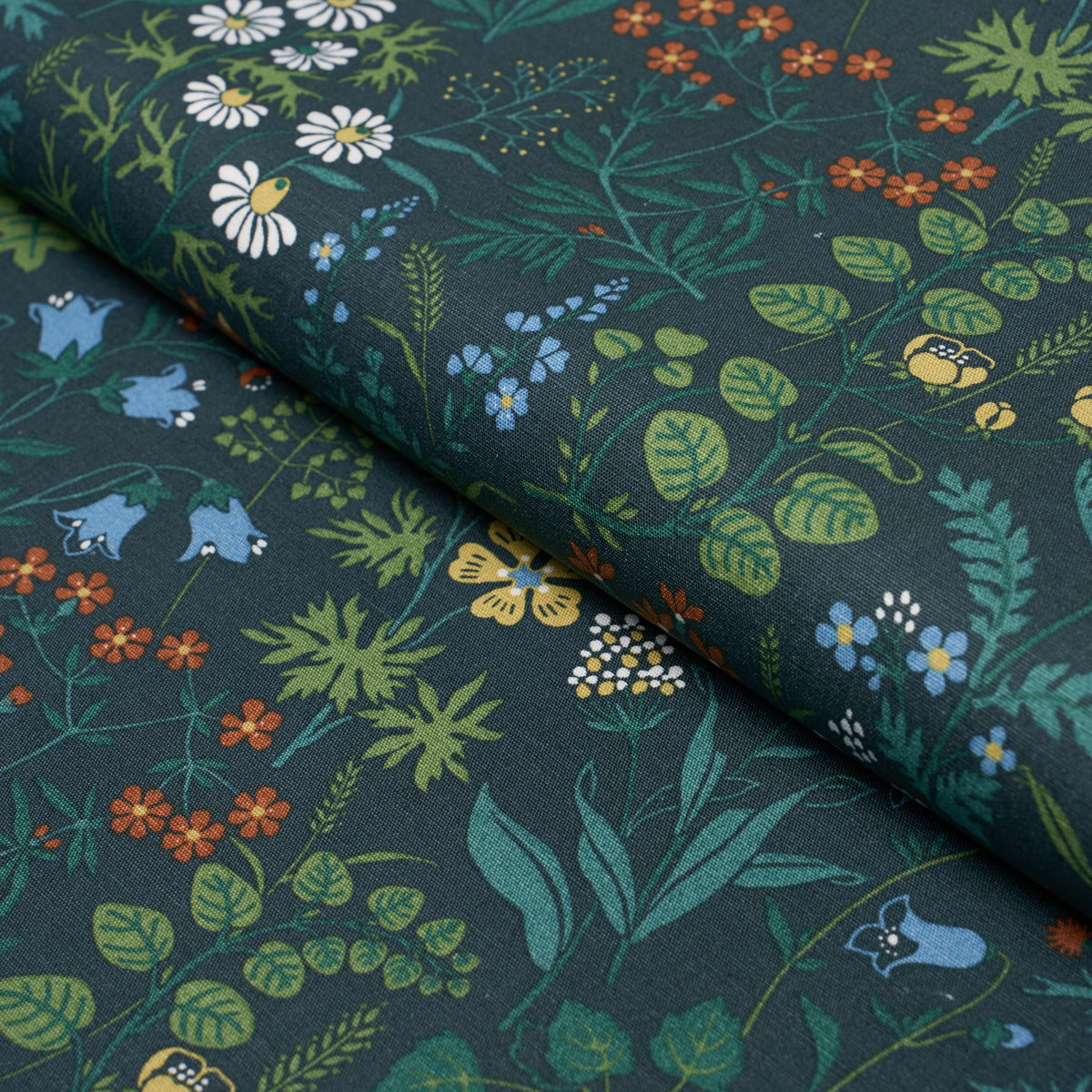 Flora fabric in spruce color - pattern number 182981 - by Schumacher in the Borastapeter collection