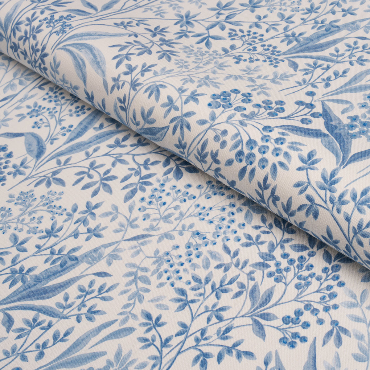 Nocturne fabric in blue and white color - pattern number 183022 - by Schumacher in the Borastapeter collection