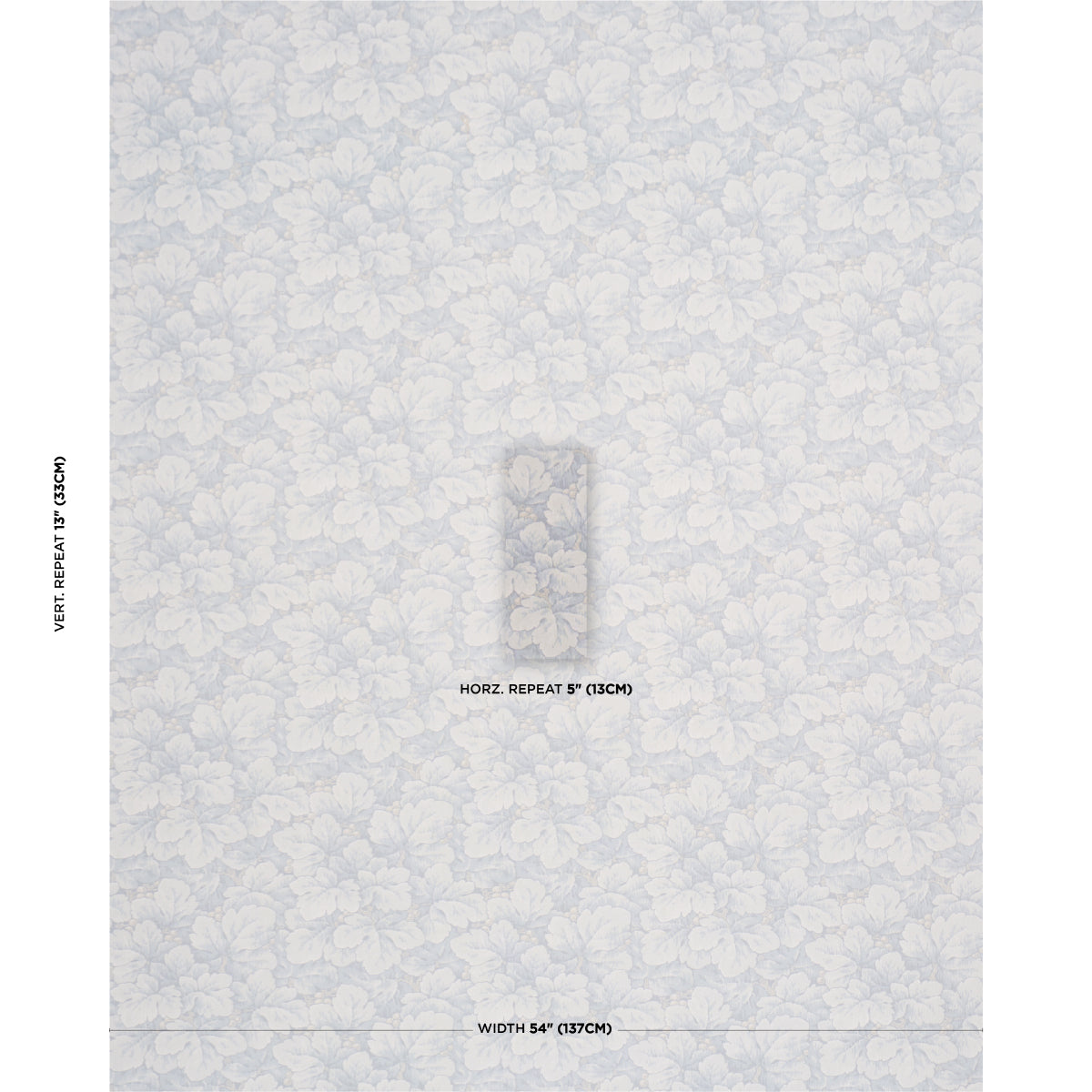 Waldemar fabric in soft blue color - pattern number 183041 - by Schumacher in the Borastapeter collection
