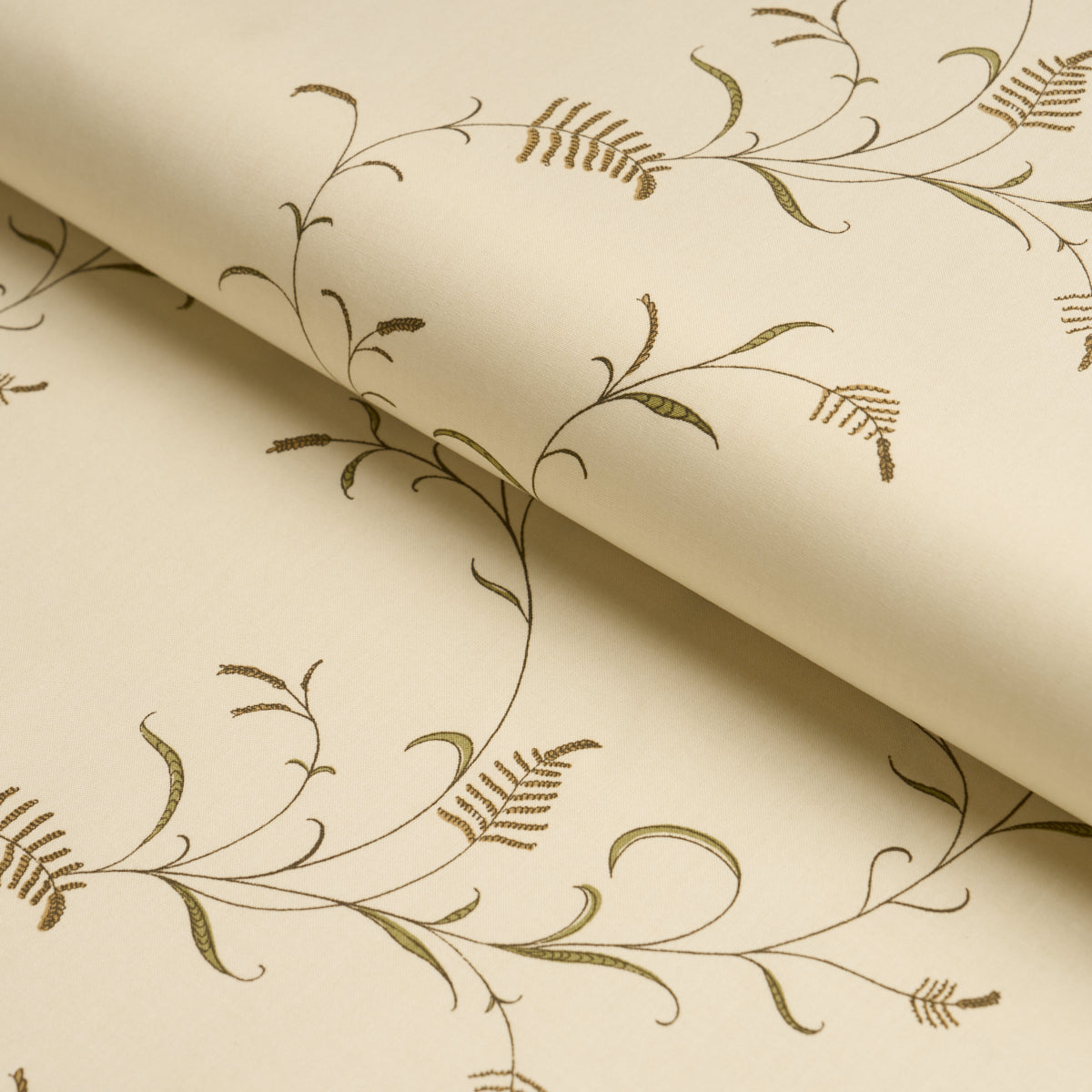 Winding Wheat fabric in Yellow color - pattern number 183200 - by Schumacher in the American Heritage collection
