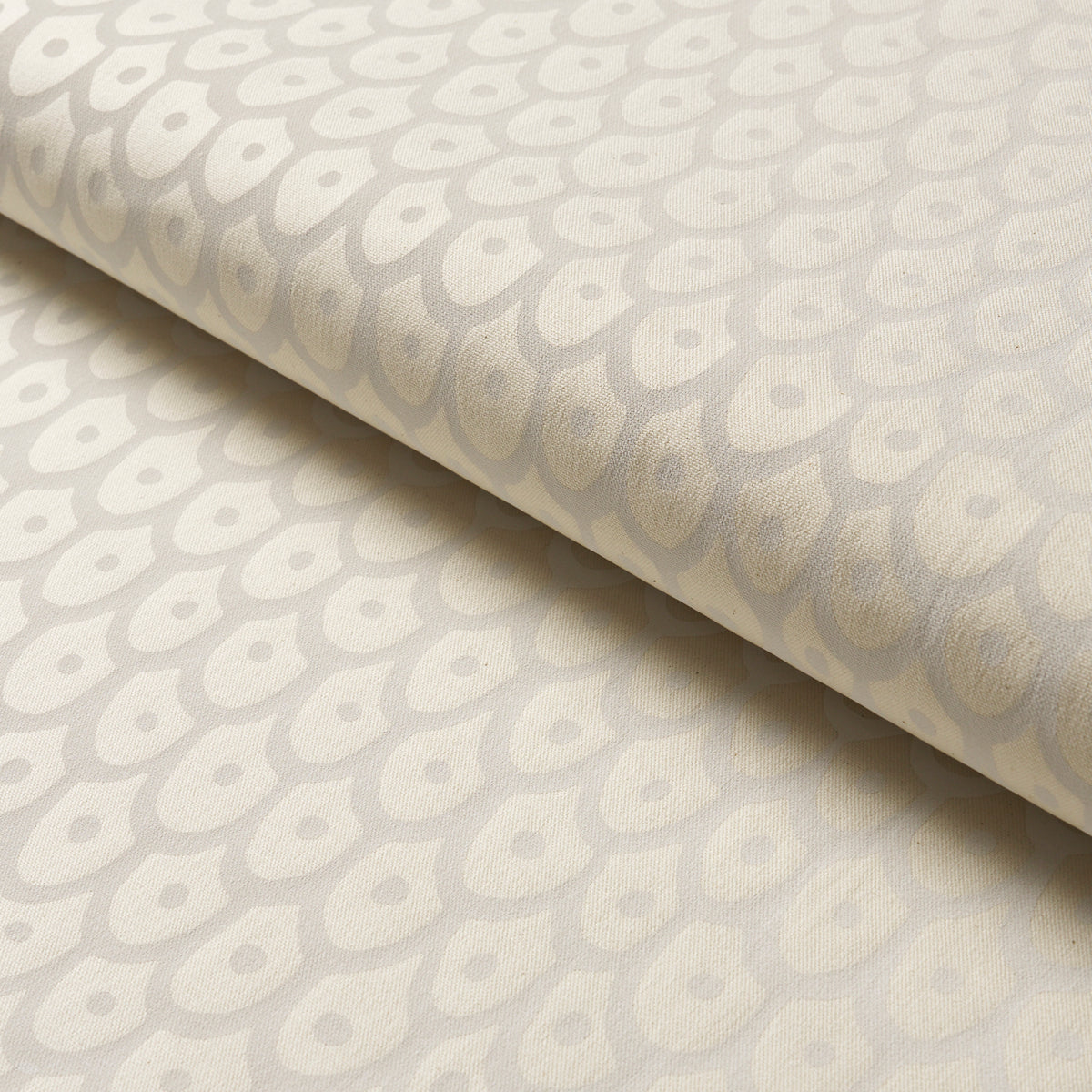 Fish Scales fabric in White On Natural color - pattern number 183730 - by Schumacher in the Tillett collection