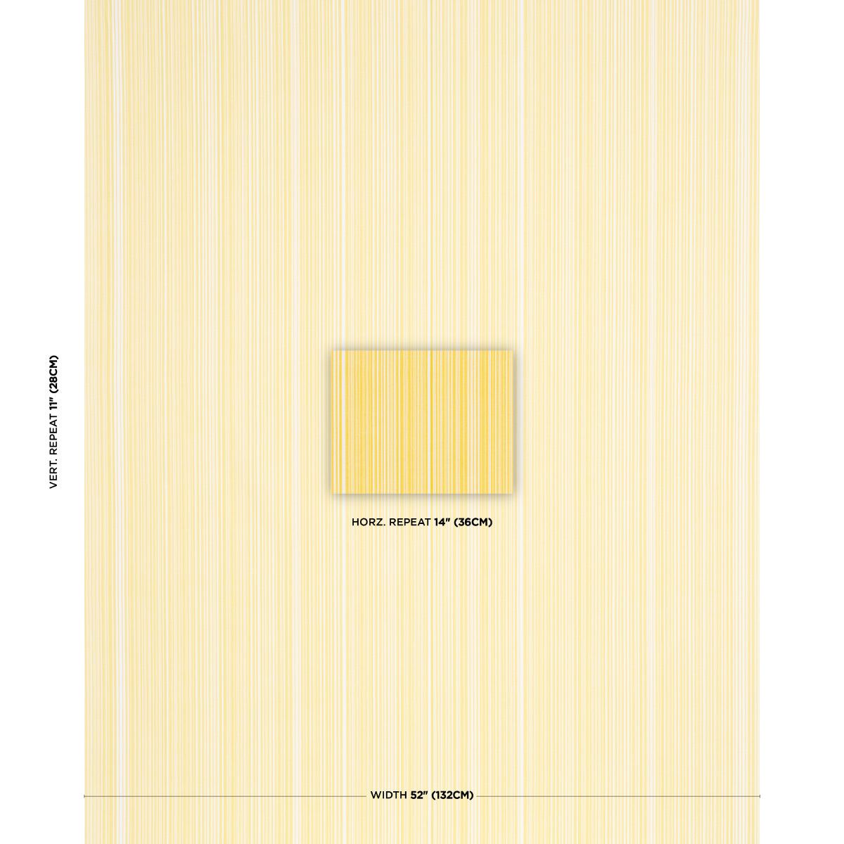 Ministripe fabric in Buttercup color - pattern number 183762 - by Schumacher in the Tillett collection