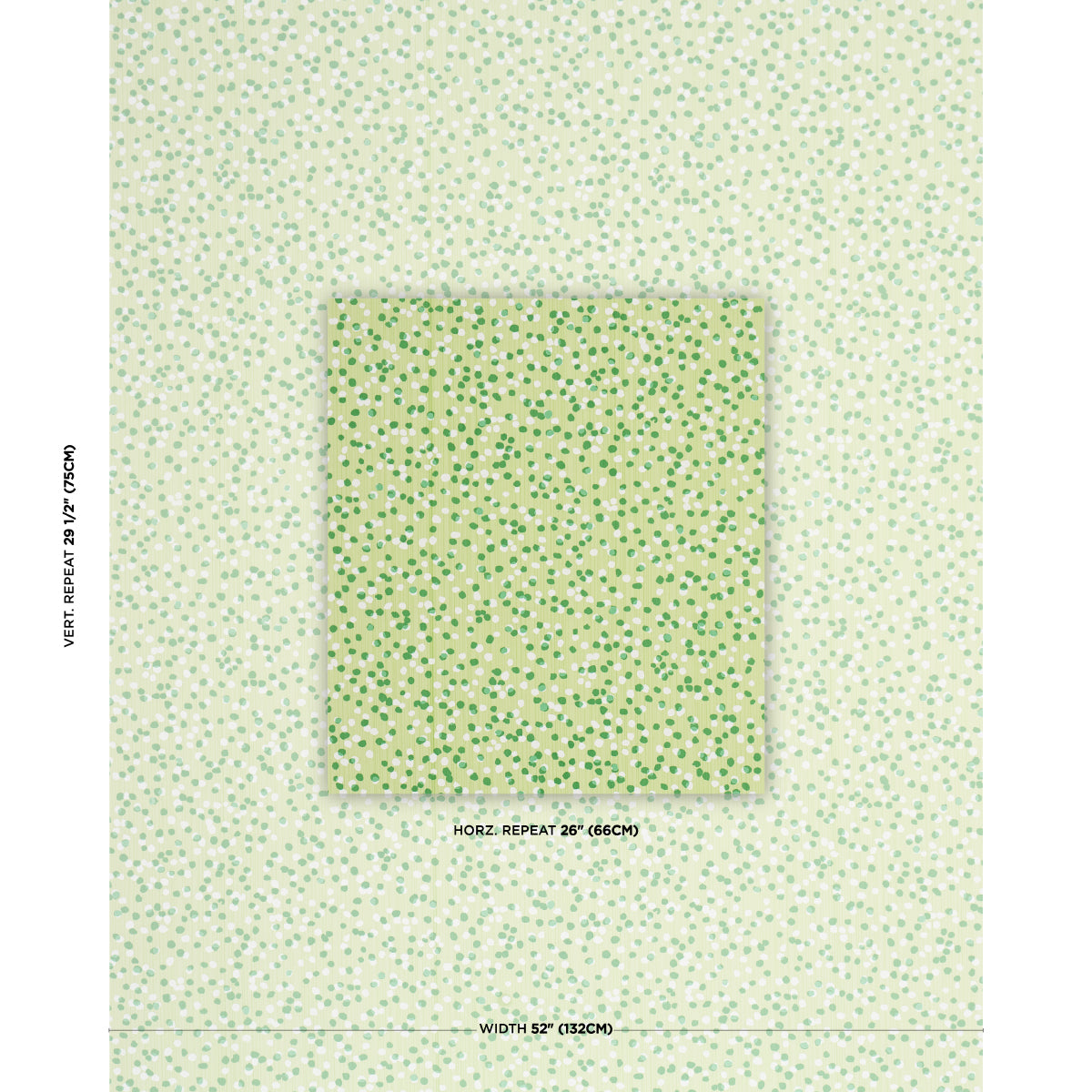 Scattered Dot fabric in Lime color - pattern number 183782 - by Schumacher in the Tillett collection