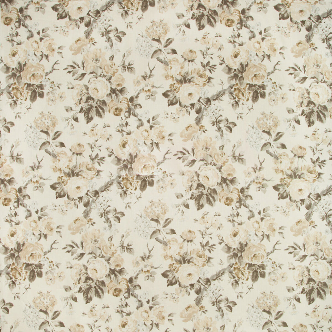Garden Roses fabric in sand/sable color - pattern 2007157.116.0 - by Lee Jofa in the Suzanne Rheinstein III collection