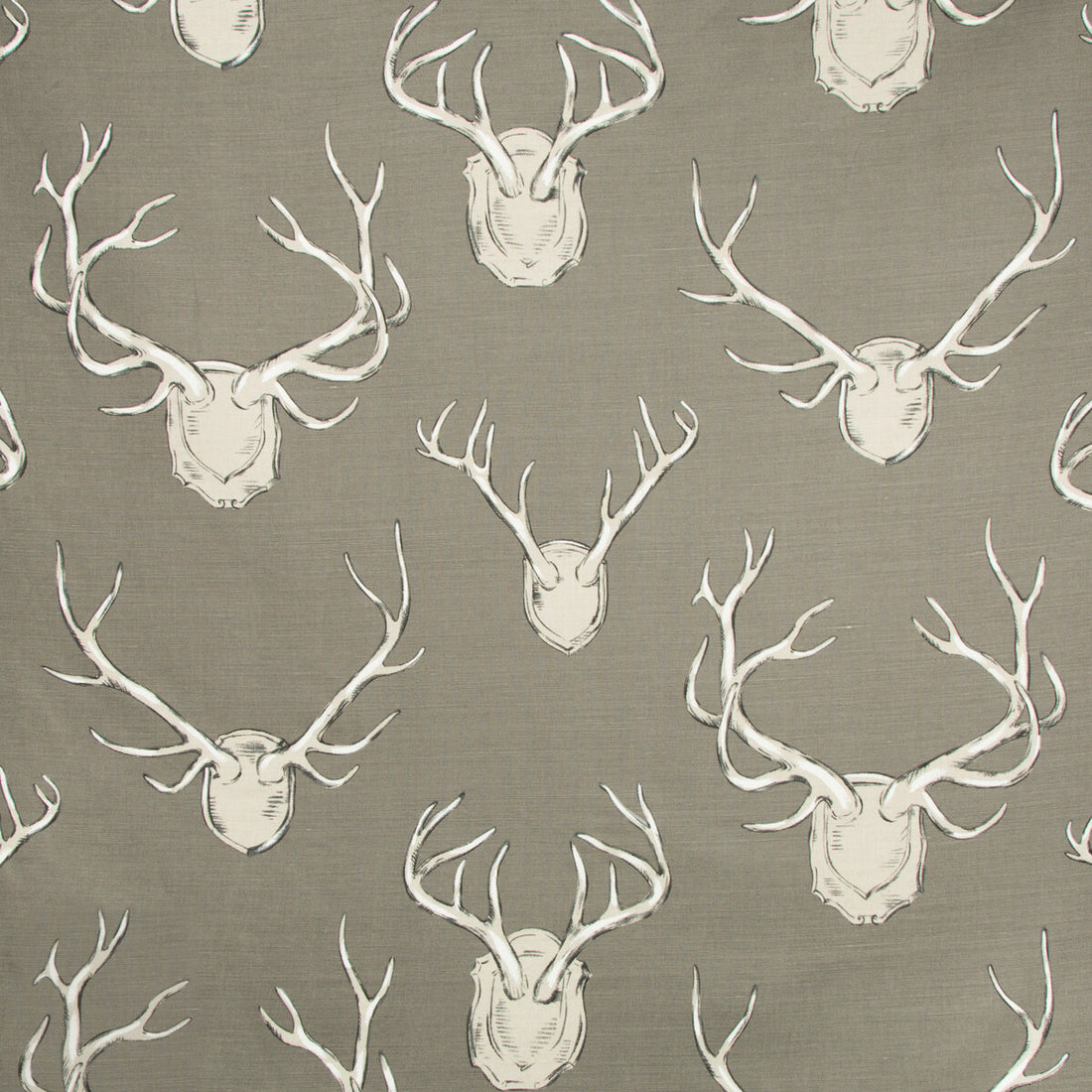 Antlers fabric in grey color - pattern 2009143.11.0 - by Lee Jofa in the Lodge II Prints collection