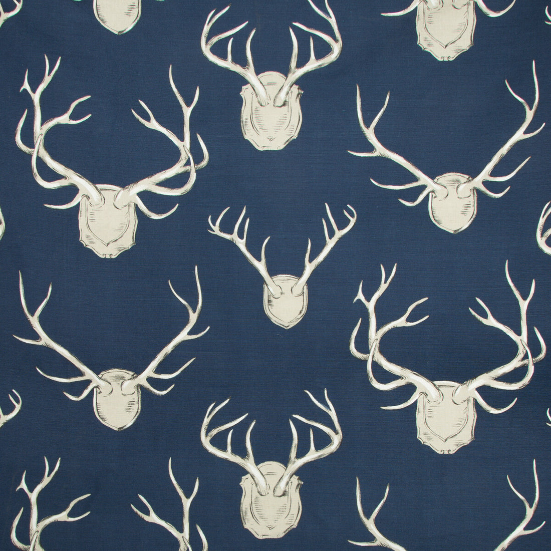 Antlers fabric in navy color - pattern 2009143.50.0 - by Lee Jofa in the Lodge II Prints collection