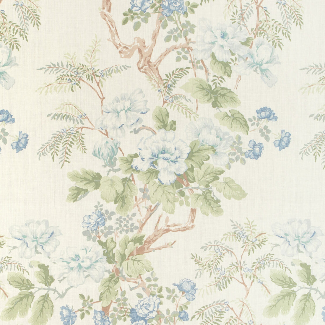 Chinese Peony fabric in blue color - pattern 2009164.153.0 - by Lee Jofa in the Lee Jofa 200 collection