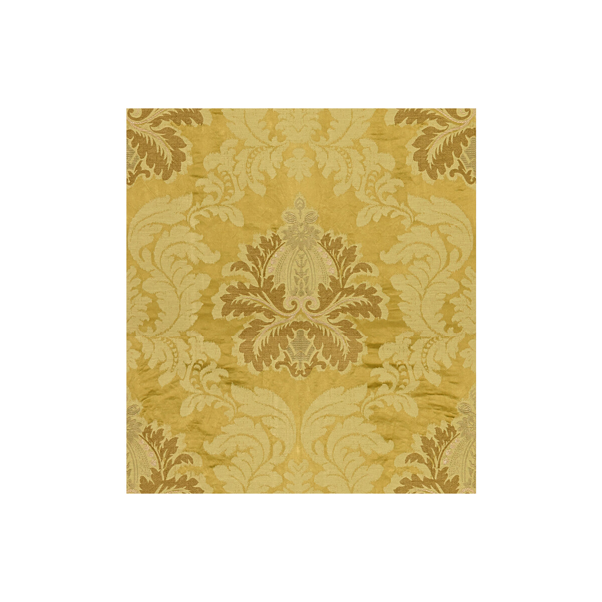 Emilia Damask fabric in gold color - pattern 2012154.4.0 - by Lee Jofa in the Oscar De La Renta II collection
