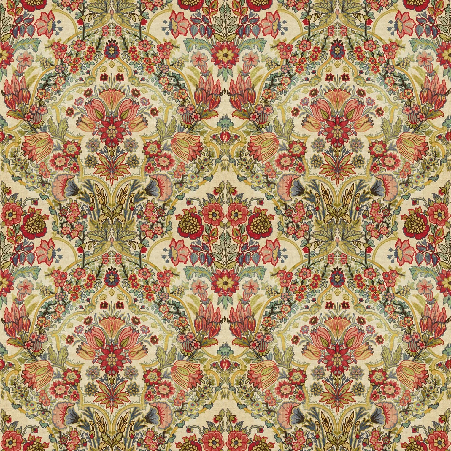 Tetbury fabric in multi color - pattern 2013134.735.0 - by Lee Jofa in the Royal Oak Anniversary collection