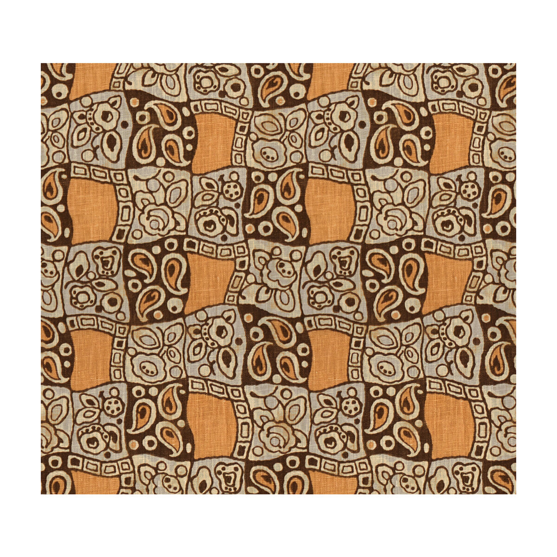 Margaret fabric in whiskey/brown color - pattern 2015110.684.0 - by Lee Jofa in the Bunny Williams collection