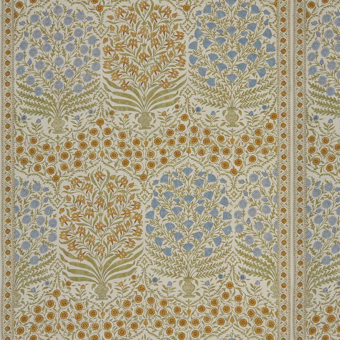 Sameera fabric in sapphire/gold color - pattern 2017108.540.0 - by Lee Jofa in the Oscar De La Renta III collection