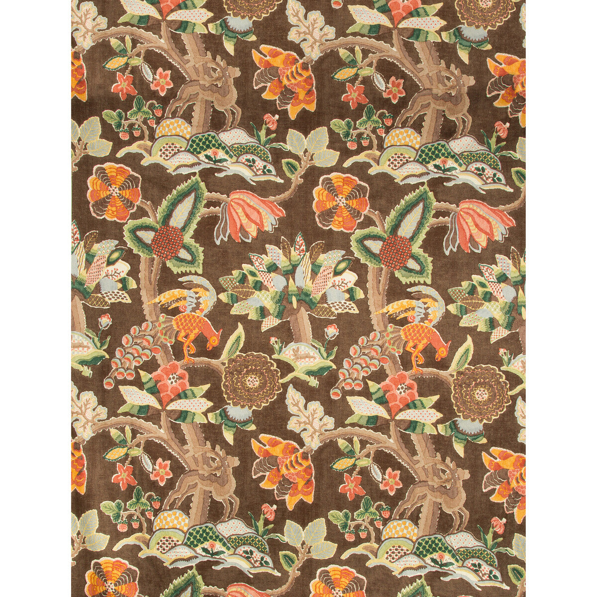 Leyland Print fabric in tobacco color - pattern 2017133.6.0 - by Lee Jofa in the Lodge II Prints collection