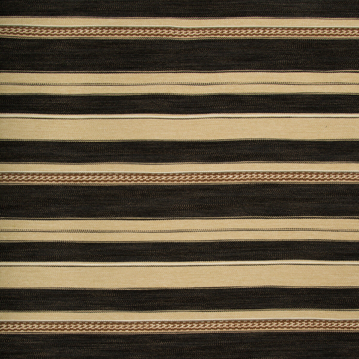 Entoto Stripe fabric in ebony/cocoa color - pattern 2017143.868.0 - by Lee Jofa in the Merkato collection