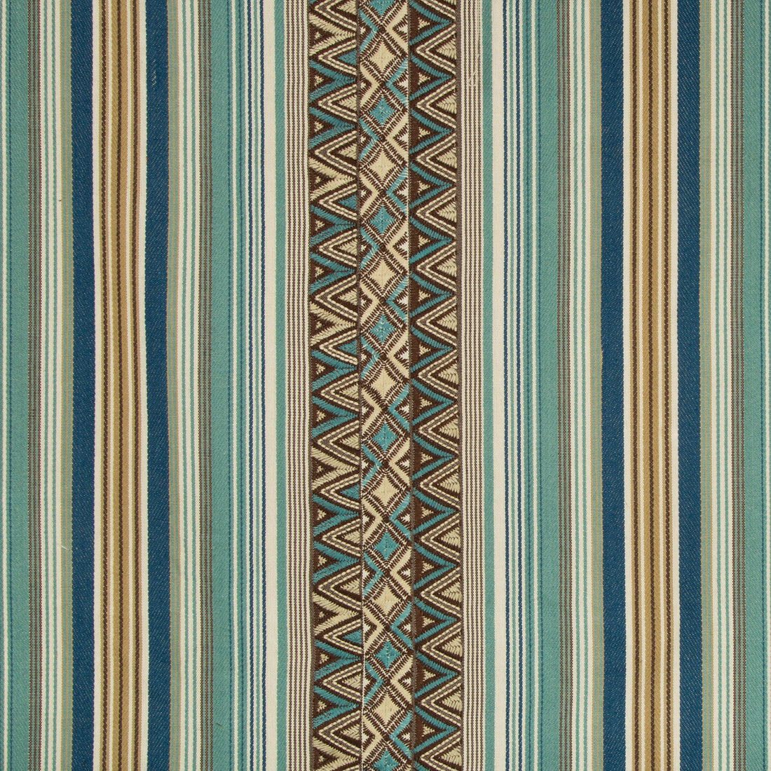 Dallol Stripe fabric in teal/brown color - pattern 2017151.536.0 - by Lee Jofa in the Merkato collection