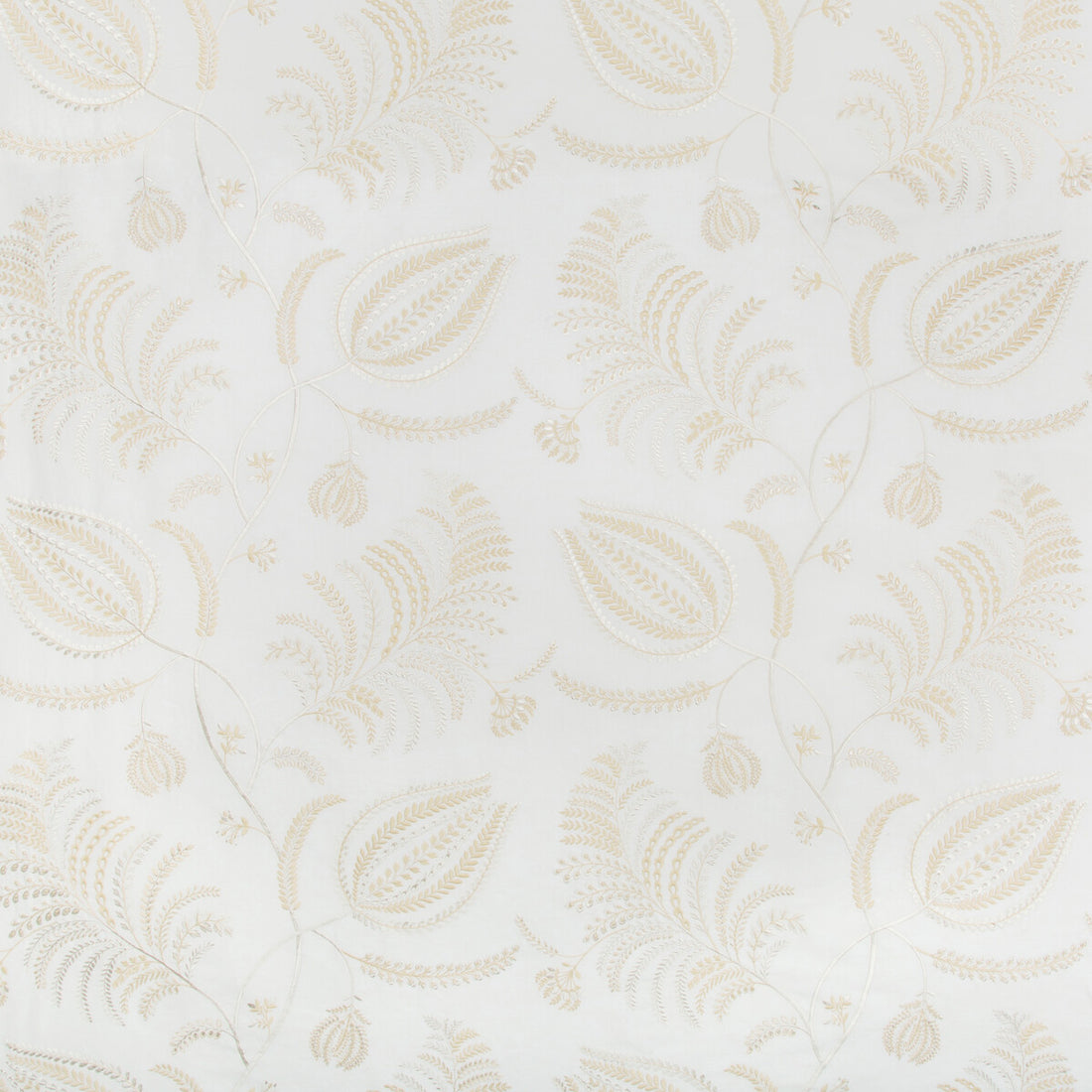 Palmero Emb fabric in ivory/beige color - pattern 2017158.16.0 - by Lee Jofa in the Westport collection