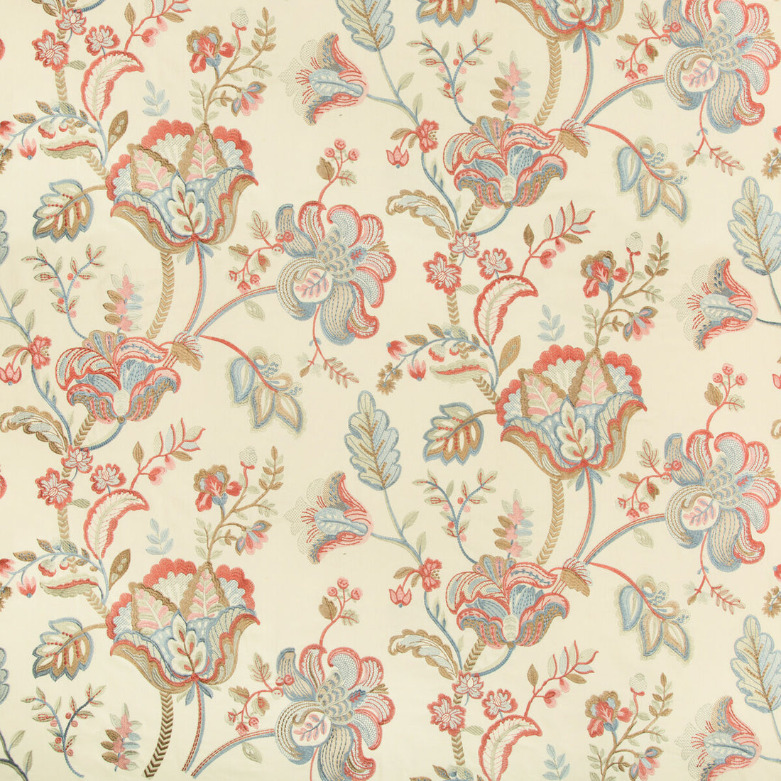 Bradford Emb fabric in petal/capri color - pattern 2017174.57.0 - by Lee Jofa in the Westport collection