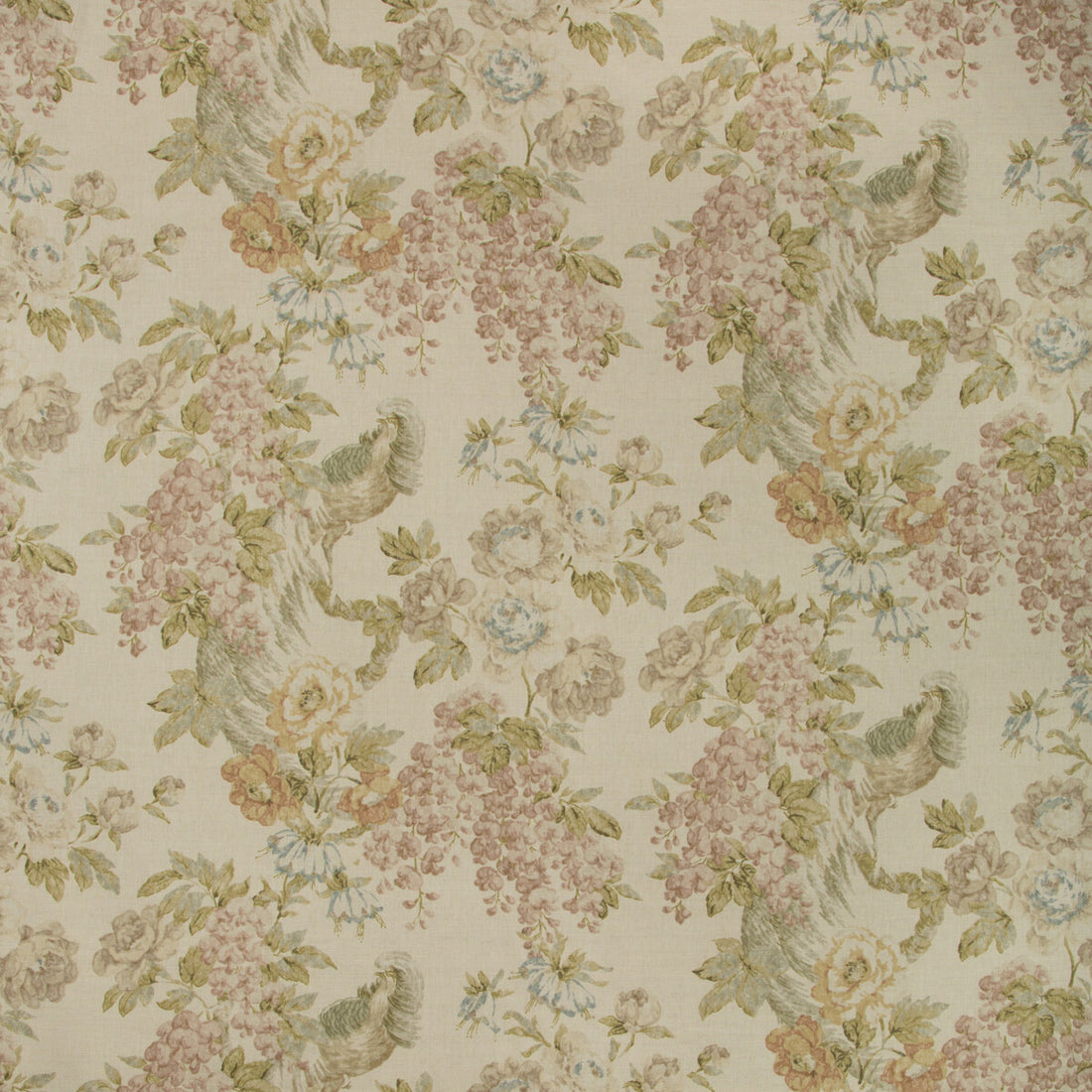 Montecito Floral fabric in olive/plum color - pattern 2018139.103.0 - by Lee Jofa in the Suzanne Rheinstein III collection