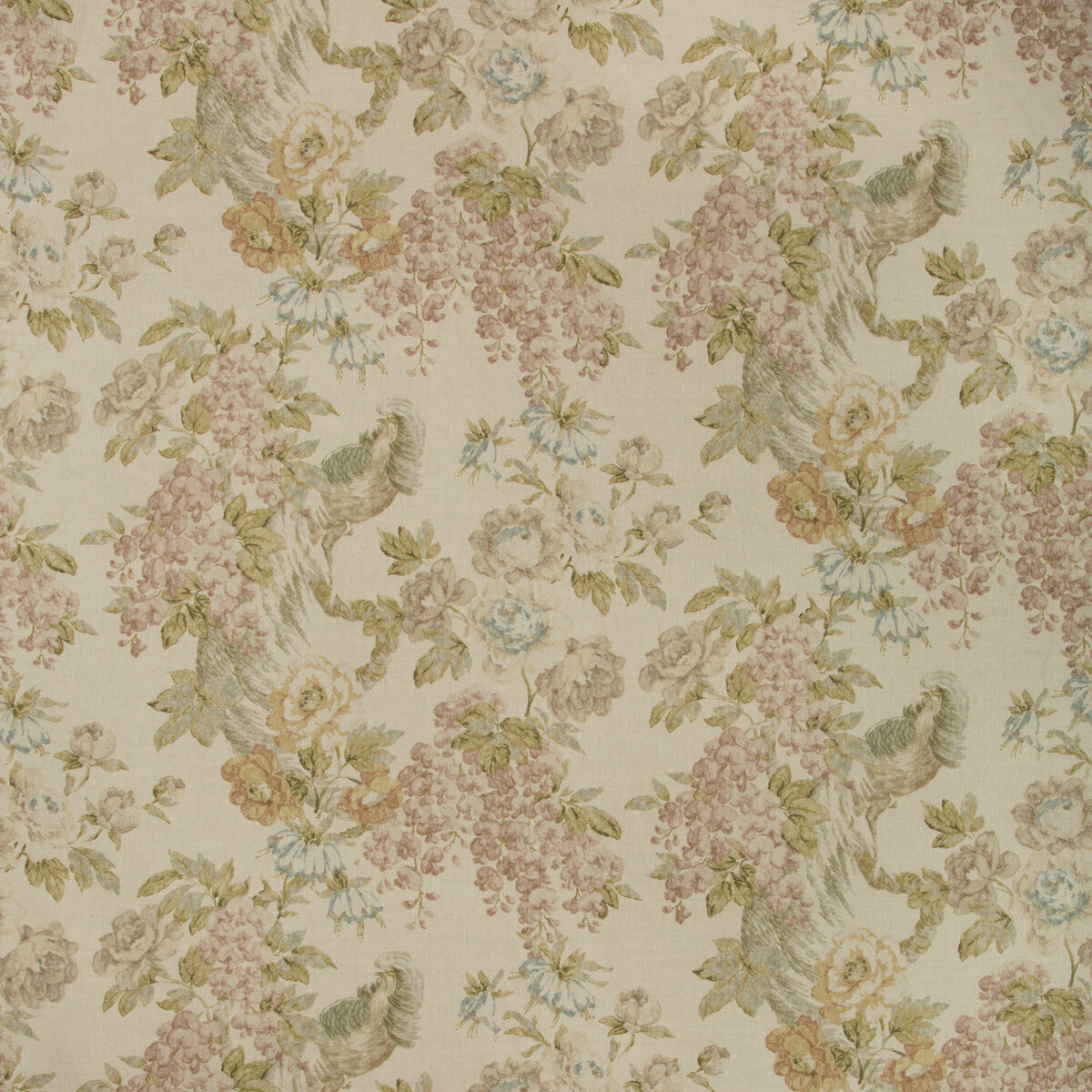 Montecito Floral fabric in olive/plum color - pattern 2018139.103.0 - by Lee Jofa in the Suzanne Rheinstein III collection