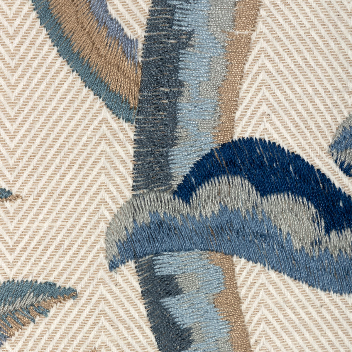 Dorton Embroidery fabric in Indigo color - pattern number 2019107.516.0 - by Lee Jofa in the Mayfair Embroideries collection