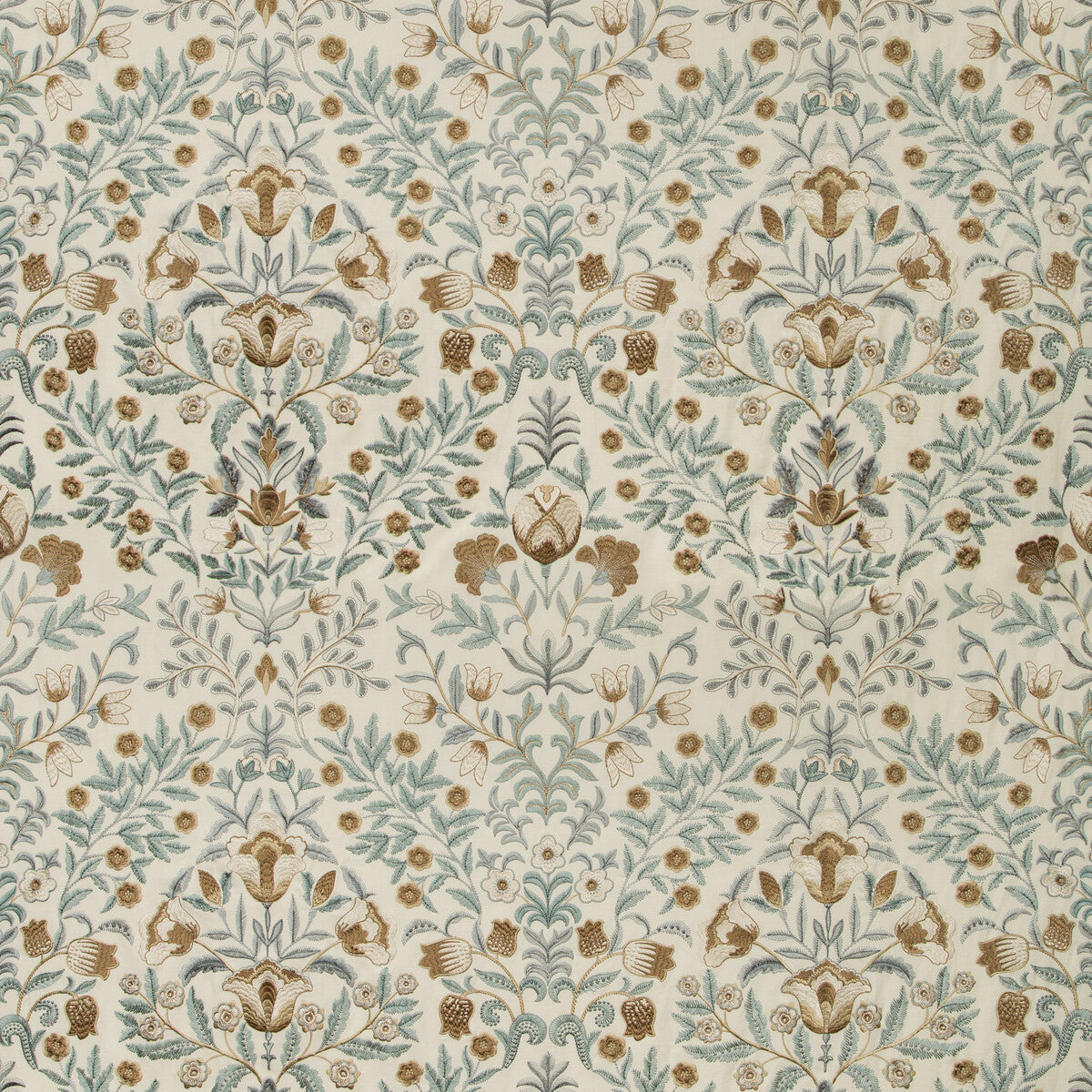 Luxford Embroidery fabric in mist color - pattern 2019110.115.0 - by Lee Jofa in the Manor House collection