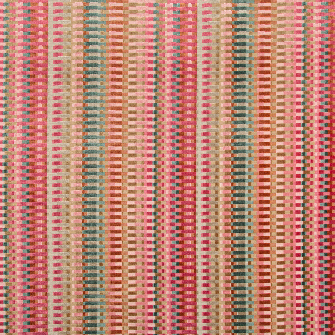 Picket fabric in multi/russet color - pattern 2019153.7075.0 - by Lee Jofa in the Carrier And Company collection