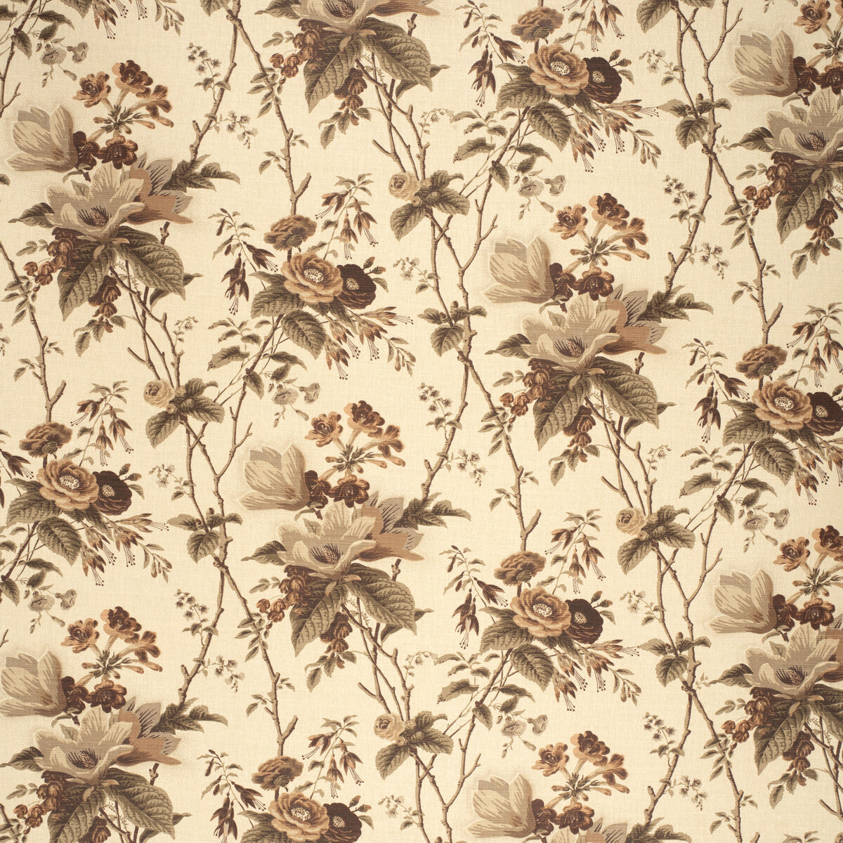 De La Tour fabric in plum/brow/ecru color - pattern 2020129.610.0 - by Lee Jofa in the Paolo Moschino Fabrics collection
