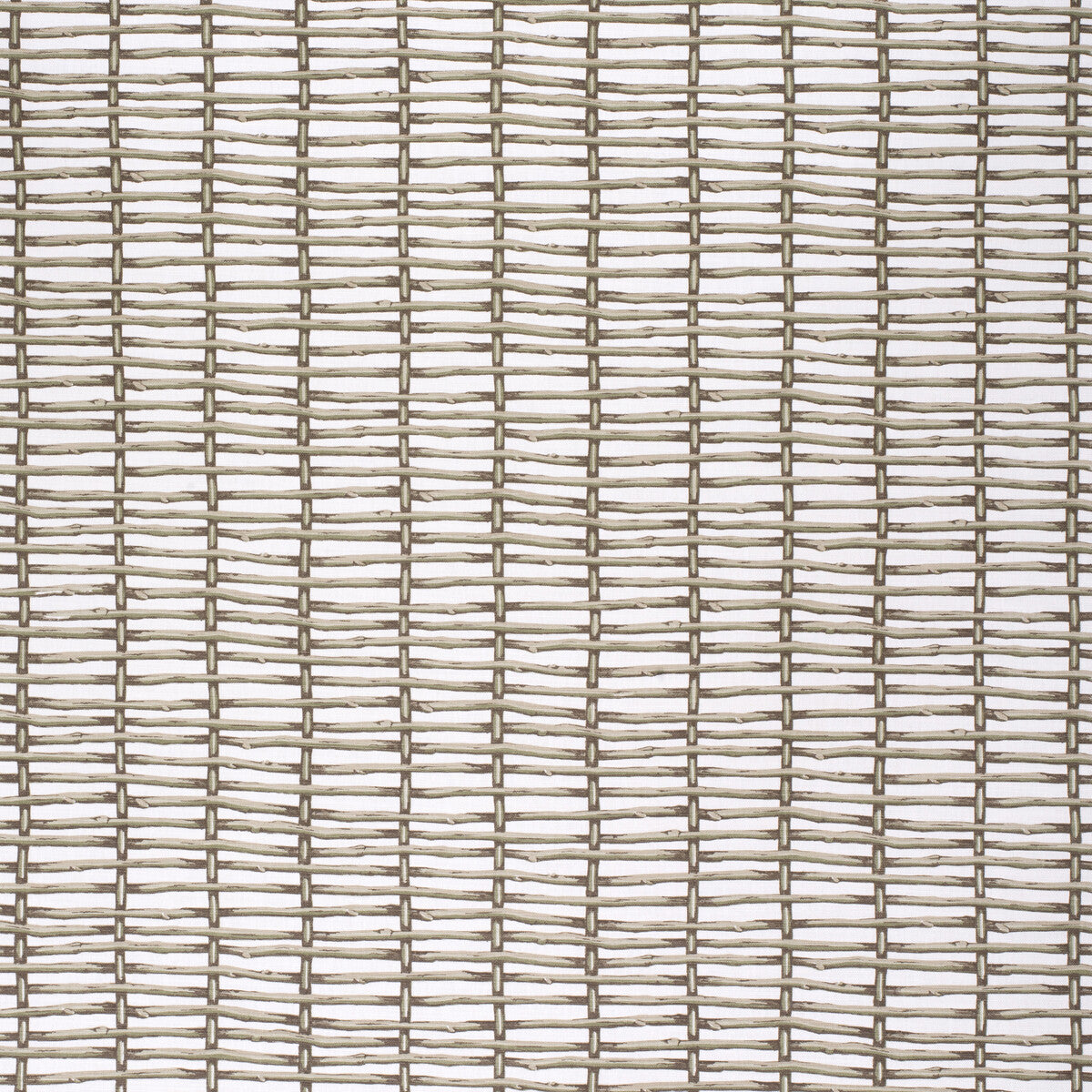 Twig Fence fabric in green/white color - pattern 2020167.123.0 - by Lee Jofa in the Paolo Moschino Fabrics collection