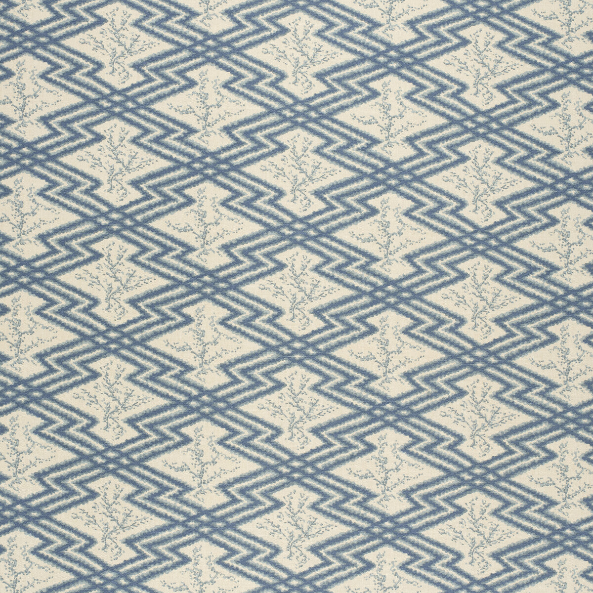 Via Krupp fabric in blue/ecru color - pattern 2020168.165.0 - by Lee Jofa in the Paolo Moschino Fabrics collection