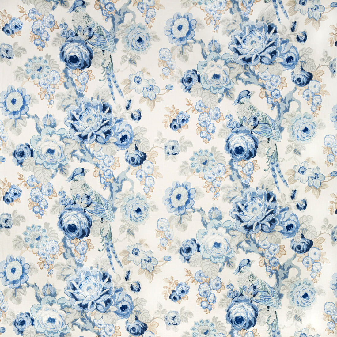 Avondale Print fabric in blue/slate color - pattern 2020181.515.0 - by Lee Jofa in the Avondale collection